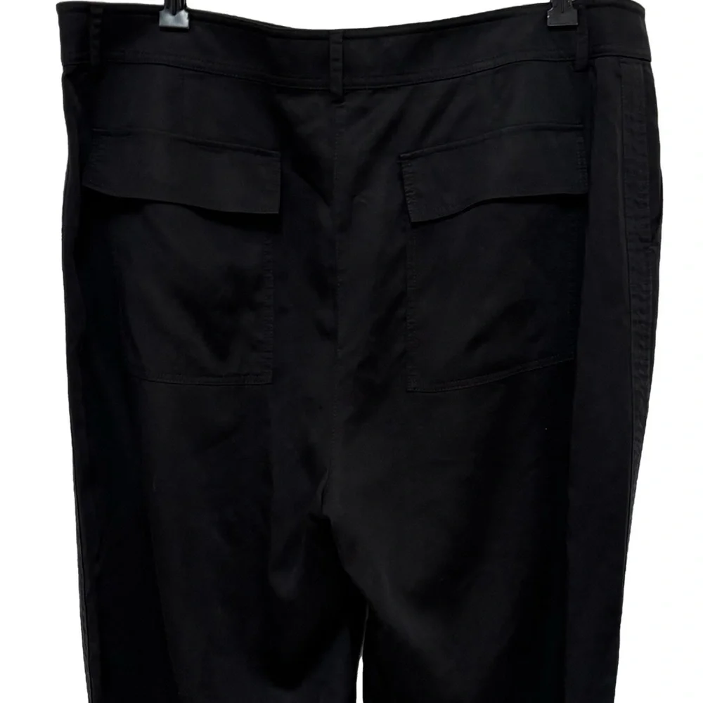 J. Crew Drapey Lyocell Viscose Twill Black Relaxed Fit Pants Size 16 NWT